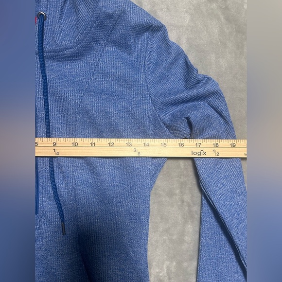 University of Kansas KU Half Zip Hoodie Women’s Small Blue Pocket Hooded NWT - Picture 10 of 11